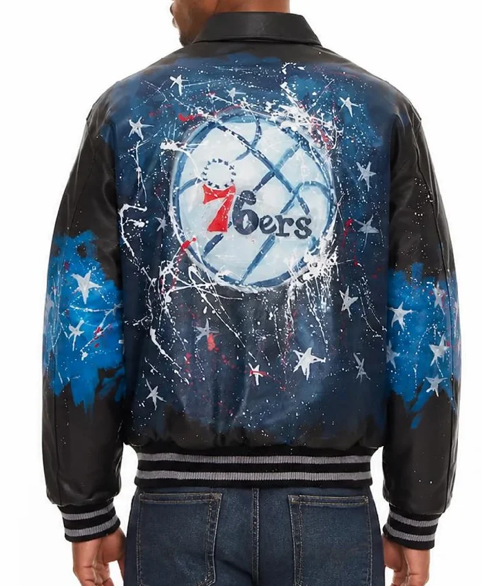 Philadelphia 76ers Black Bomber Jacket Men
