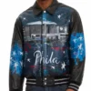Philadelphia 76ers Black Bomber Jacket Mens