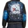 Philadelphia 76ers Black Bomber Jacket Women