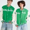 Philadelphia Eagles Leather Green Bomber Jacket