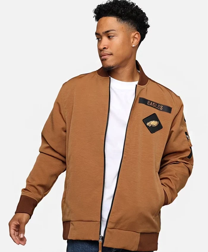 Philadelphia Eagles Salute To Service Vintage Bomber Jacket