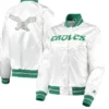 Philadelphia Eagles Satin Jacket White