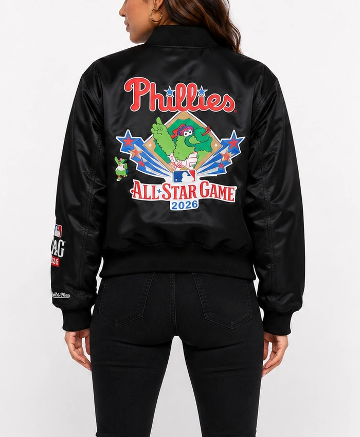 Philadelphia Phillies Mitchell and Ness 2026 MLB All Star Game Satin Jacket Sale