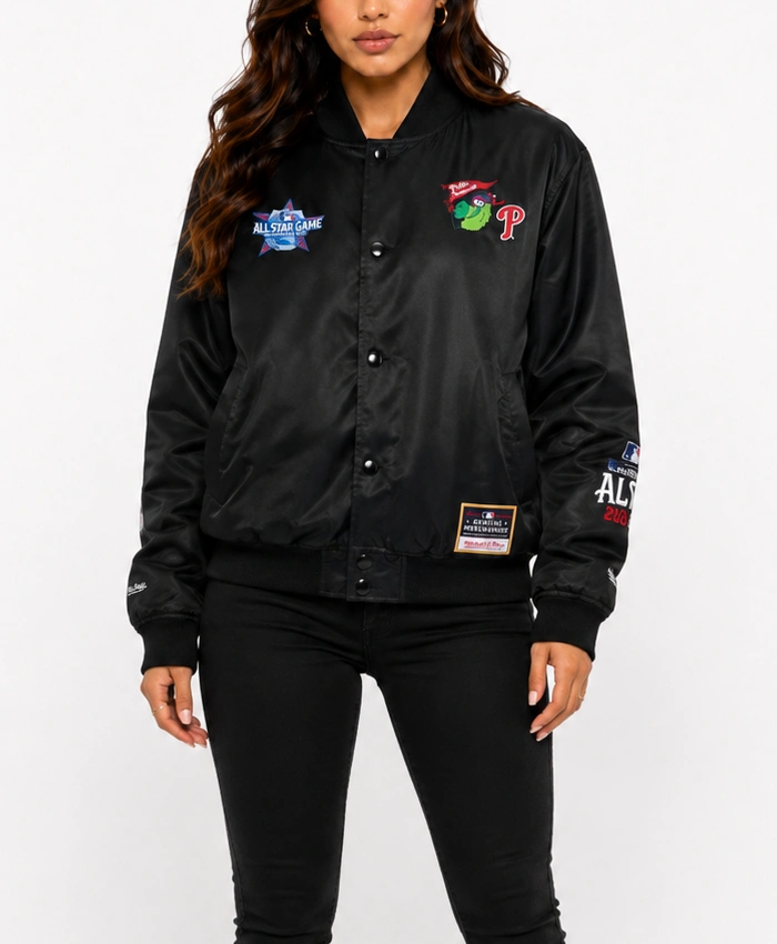 Philadelphia Phillies Mitchell and Ness 2026 MLB All Star Game Satin Jacket