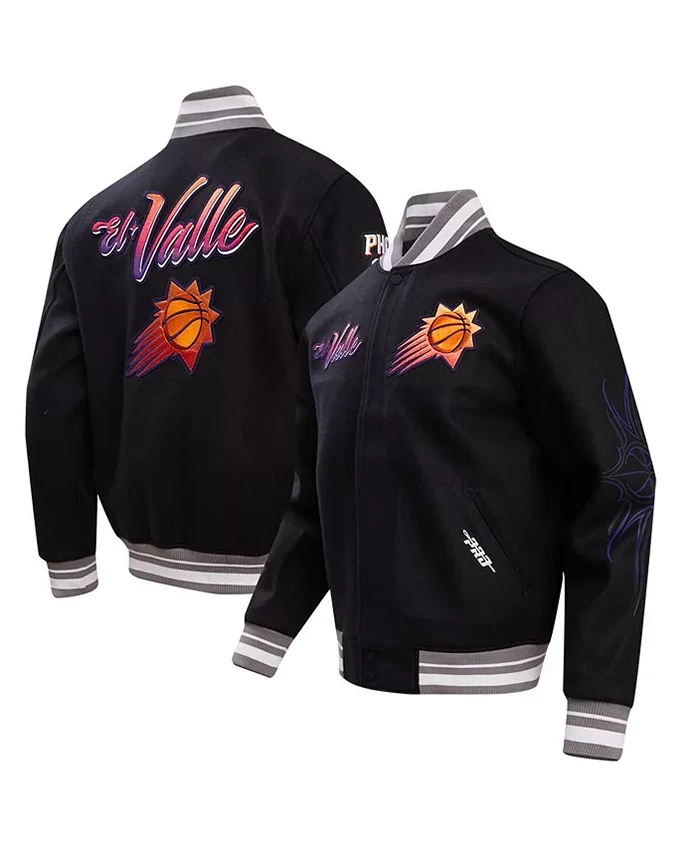 Phoenix Suns City Edition Black Varsity Jacket