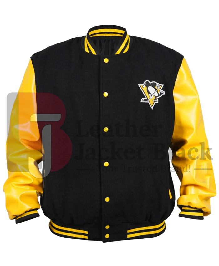 Pittsburgh Penguins Glam Varsity Jacket