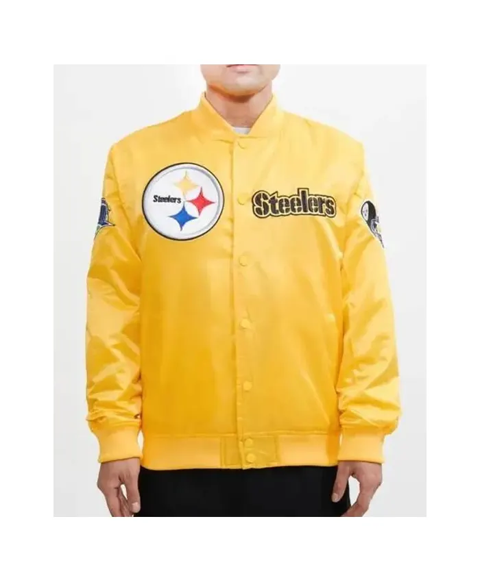 Pittsburgh Steelers Alexys Orn Yellow Varsity Jacket