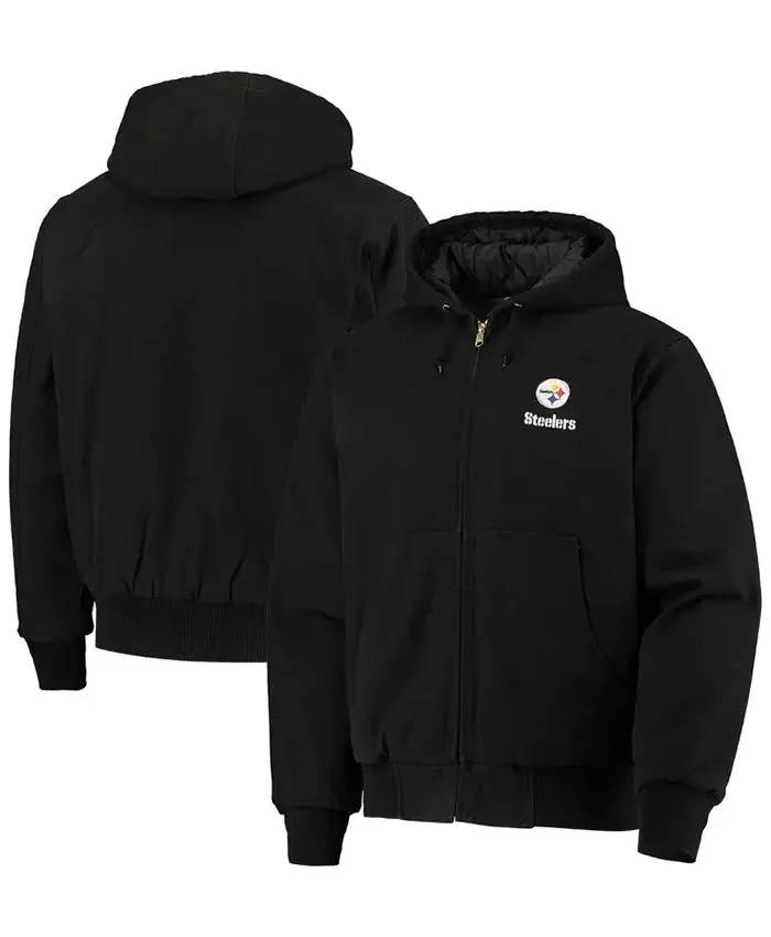 Pittsburgh Steelers Myrna Haag Black Hooded Jacket