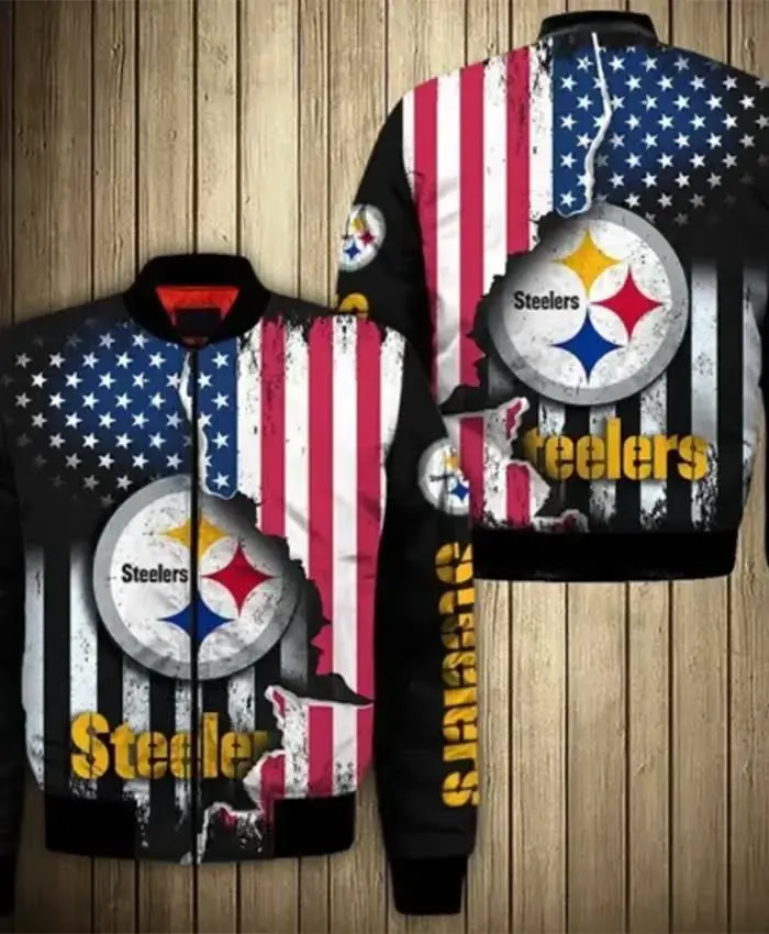 Pittsburgh Steelers Vintage Bomber Jacket For Sale