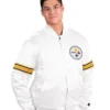 Pittsburgh Steelers White Jacket 1