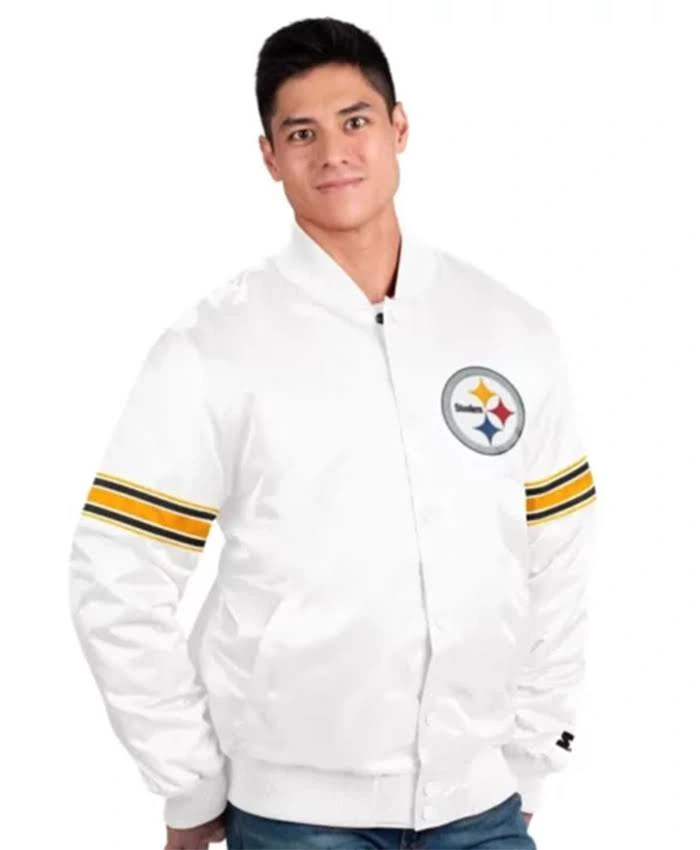 Pittsburgh Steelers White Jacket 1