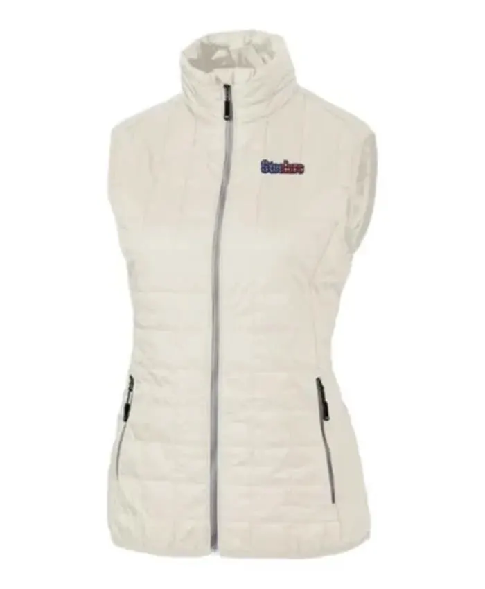Pittsburgh Steelers Zipper Vest White