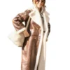 Post Show London Michelle Keegan Shearling Brown Coat