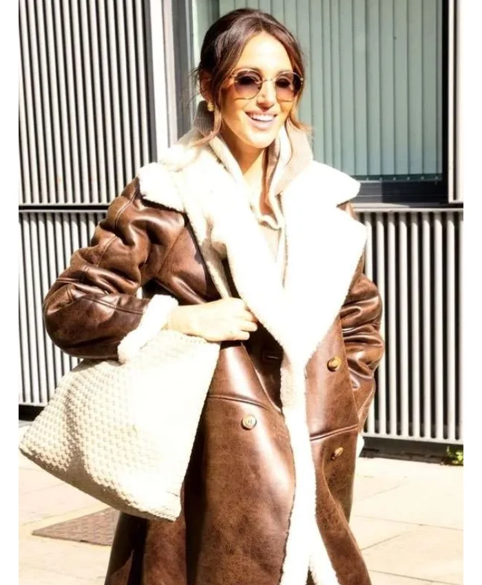 Post Show London Michelle Keegan Shearling Trench Coat