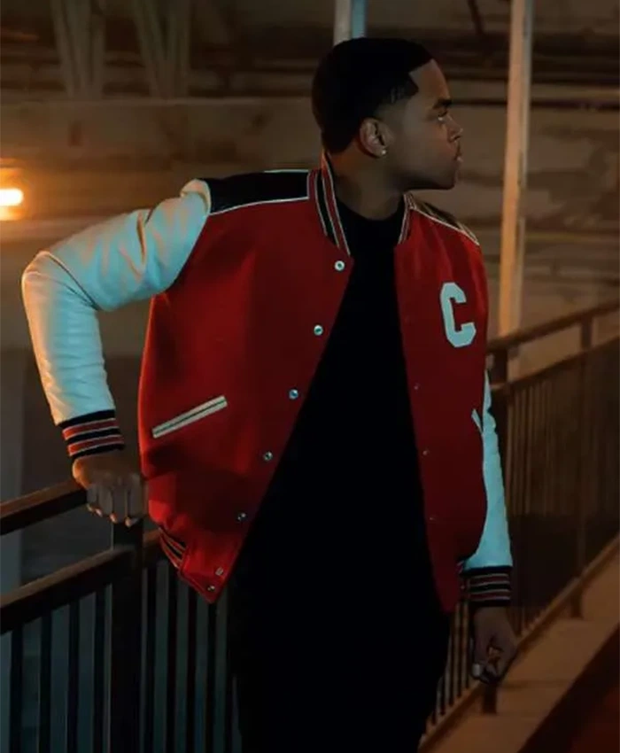 Power Book II Ghost S04 Tariq St. Patrick Varsity Red Jacket
