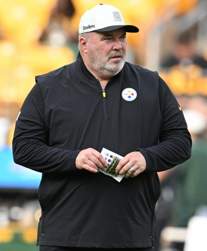 Preseason 2026 Pittsburgh Steelers Mike McCarthy Half Zip Black Vest