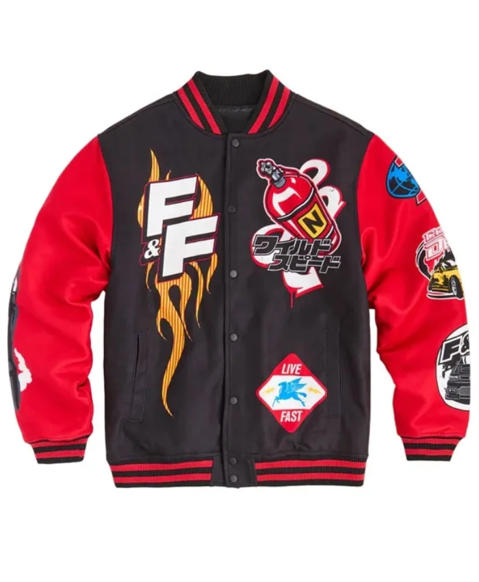 REASON x Fast and Furious Control the Drift Wool Varsity Jacket