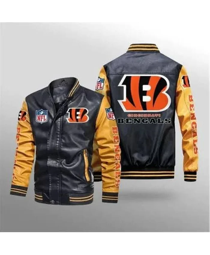 Ramsay Cincinnati Bengals Bomber Leather Jacket