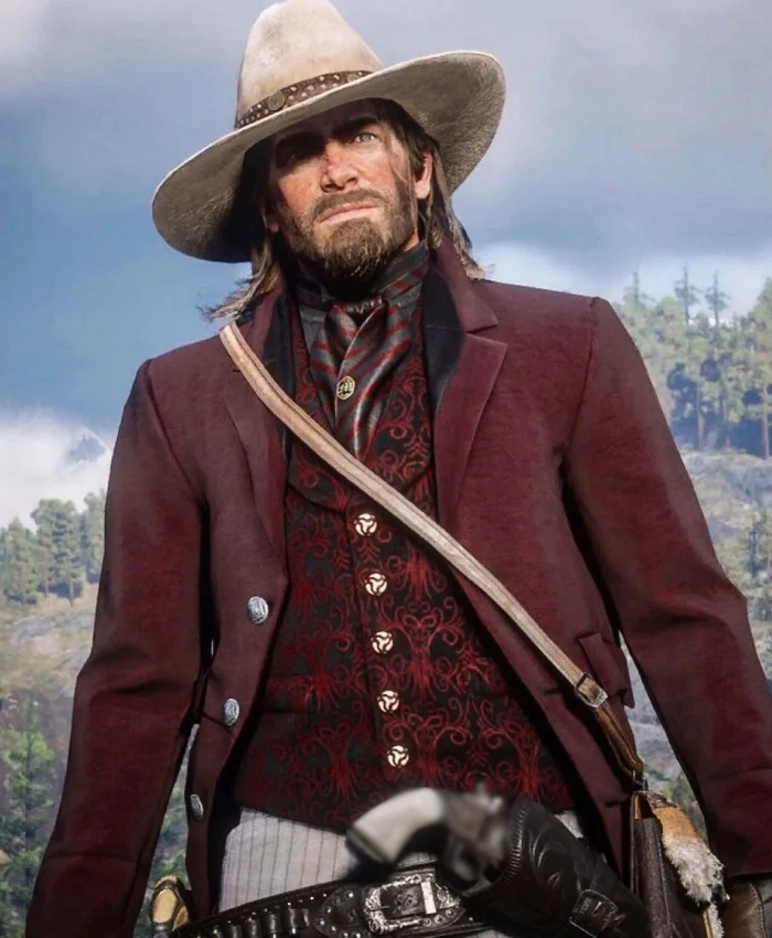 Red Dead Redemption 2 Coat In Maroon