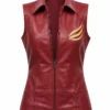Resident Evil Claire Redfield Maroon Leather Vest