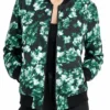 Ride or Die S01 Hannah Waddingham Green Reversible Quilted Bomber Jacket Sale