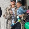 Rihanna Los Angeles Leopard Print Fur Coat