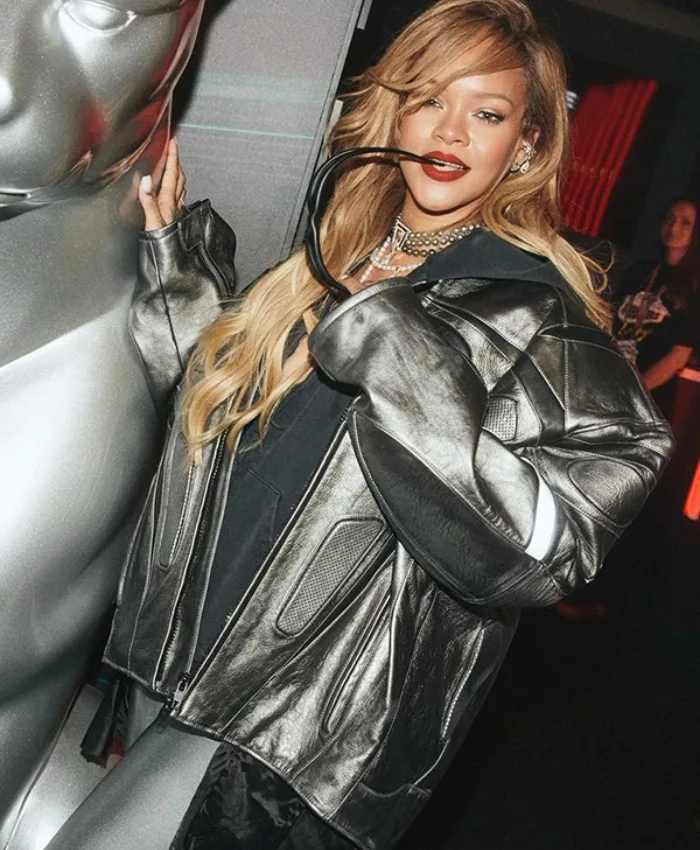 Rihanna Racing F1 Grand Prix of Las Vegas Racing Leather Jacket