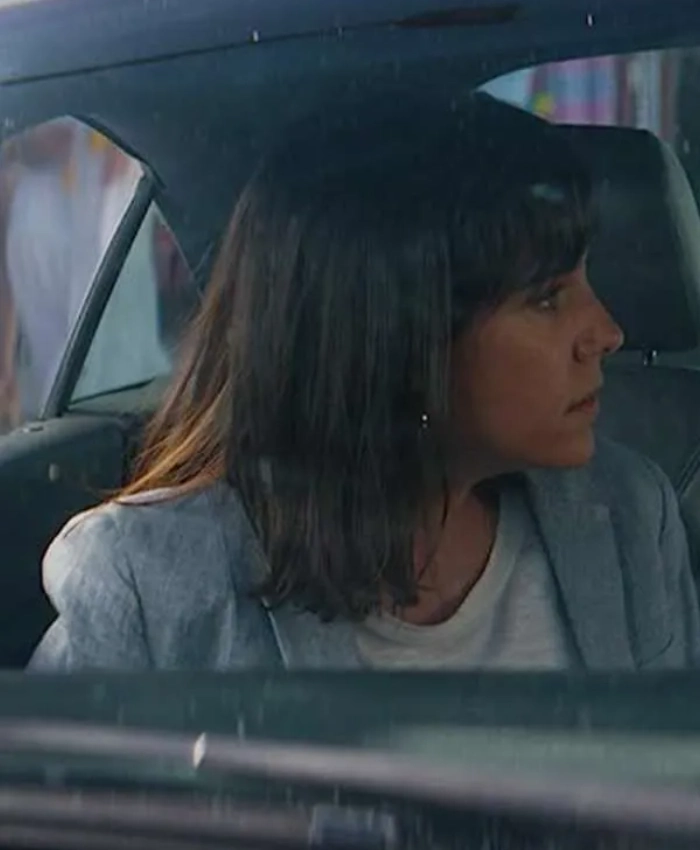 Rocio Pelaez Movie My Fault Buttoned Grey Blazer