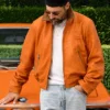 Ronnie Fieg Kith BMW Orange Bomber Leather Jacket