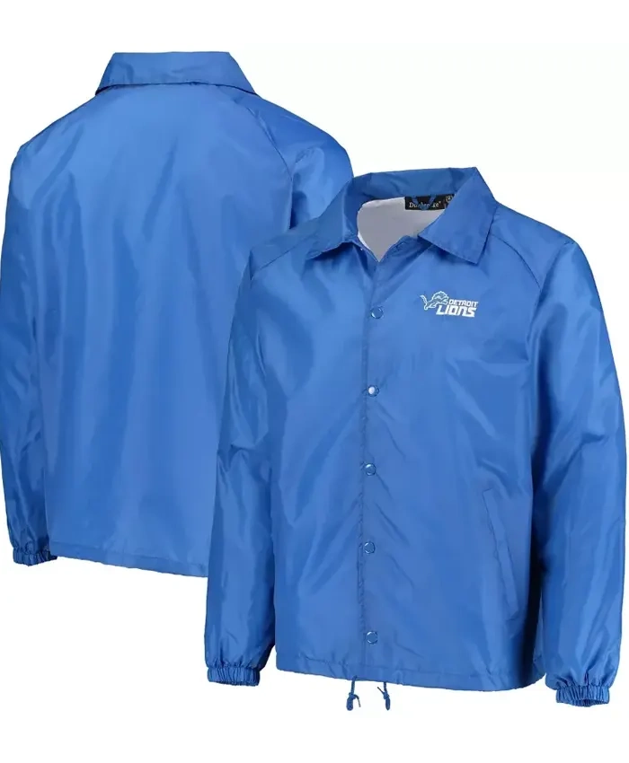 Roosevelt Detroit Lions Blue Full-Snap Windbreaker Jacket