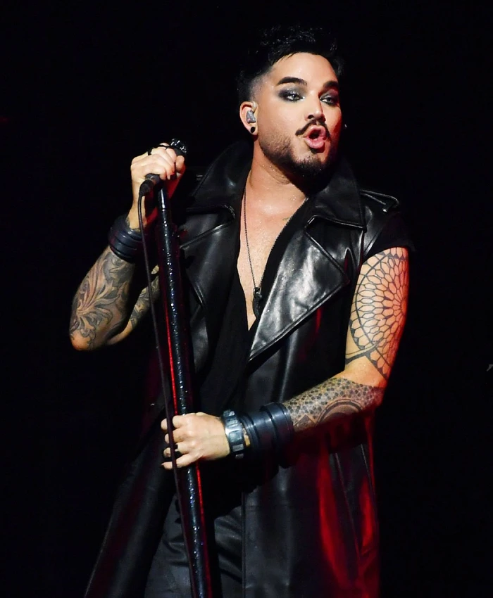 Roundhouse 2026 Adam Lambert Sleeves Less Black Long Coat For Men