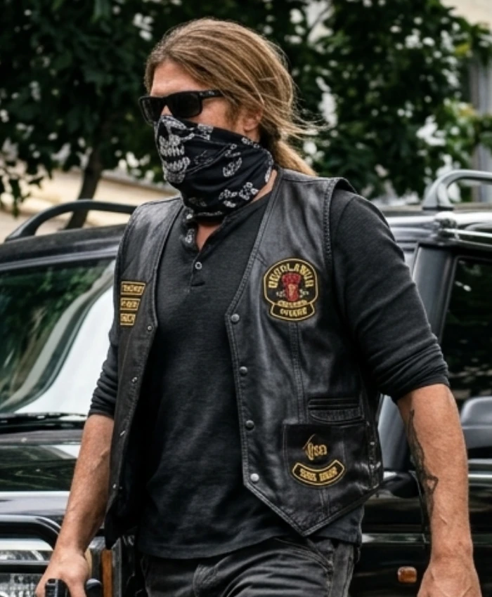Movie Runner 2026 Black Biker leather Vest