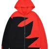 SEGA Universe Character Sonic Shadow the Hedgehog Red and Black Fleece Jacket