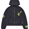 SEGA Video Game Jet Set Radio Lime Green Patch Black Hooded Jacket Sale