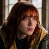 Sadie Sink Spider man Brand New Day Movie 2026 Jean Grey Black Leather Coat