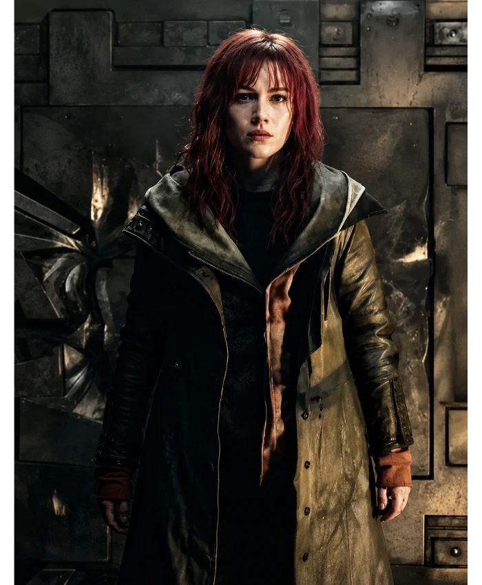 Sadie Sink Spider man Brand New Day Leather Coat