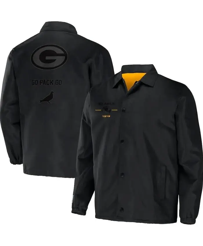 Green Bay Packers Black Jacket - Image 4
