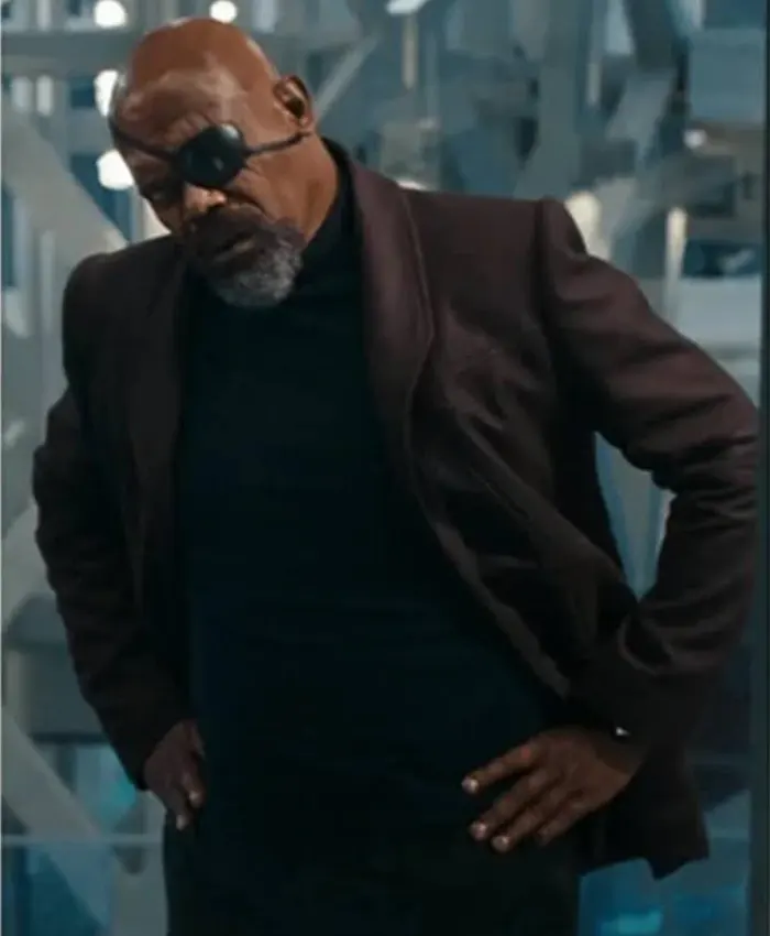 Samuel L. Jackson The Marvels 2023 Brown Coat