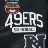 San Francisco 49ers Black Full Snap Satin Jacket