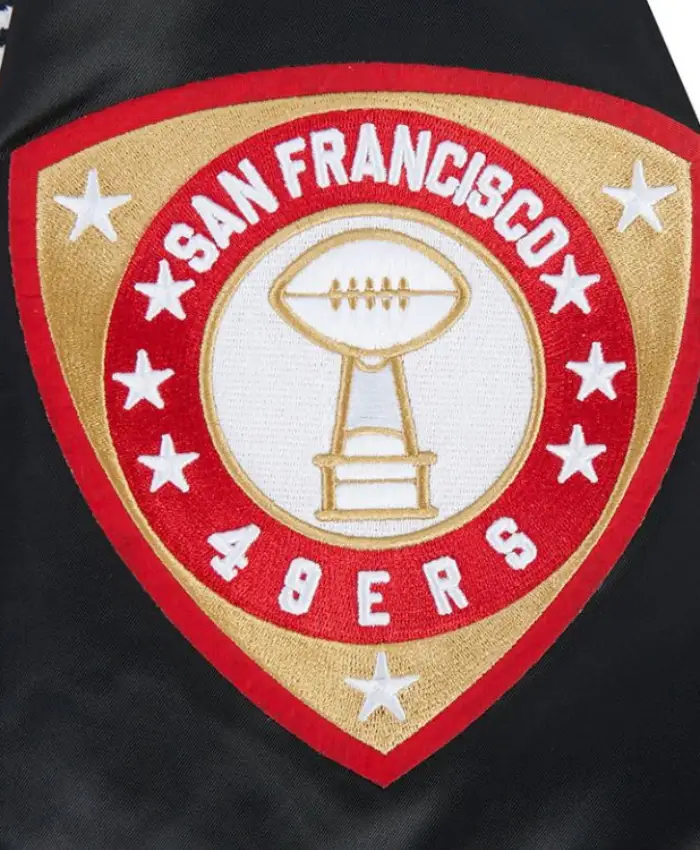 San Francisco 49ers Black Letterman Full Snap Jacket