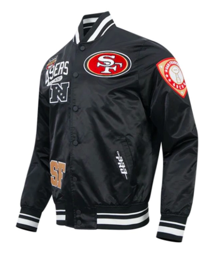 San Francisco 49ers Black Letterman Jacket
