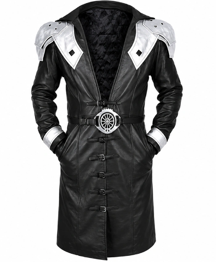 Sephiroth Final Fantasy VII Remake Video Game Long Leather Black Coat