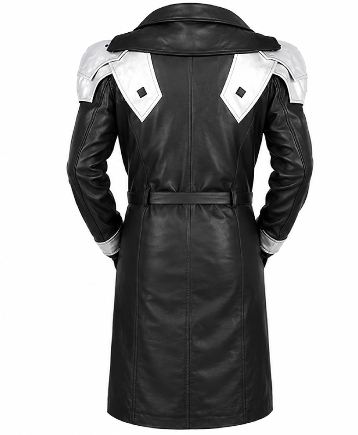 Sephiroth Final Fantasy VII Remake Video Game Long Leather Black Trench Coat