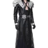 Sephiroth Final Fantasy VII Remake Video Game Long Leather Trench Coat