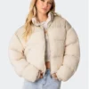 Sherpa Leather Jacket Womens