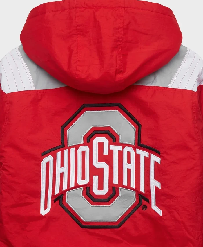 Shop 90s Ohio State Half Zip Red Pullover Jacket
