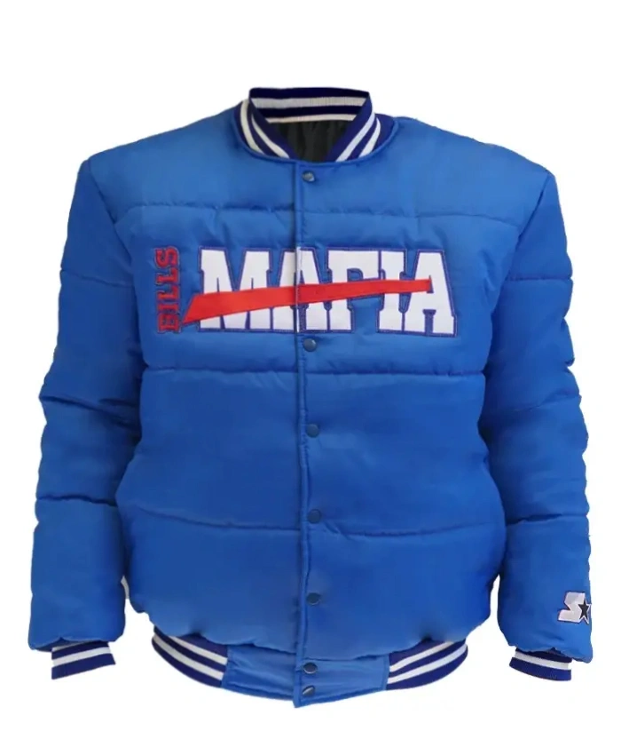 Buffalo Bills Blue Puffer Jacket