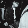 Shop Chris Brown Boston Black Denim Jacket