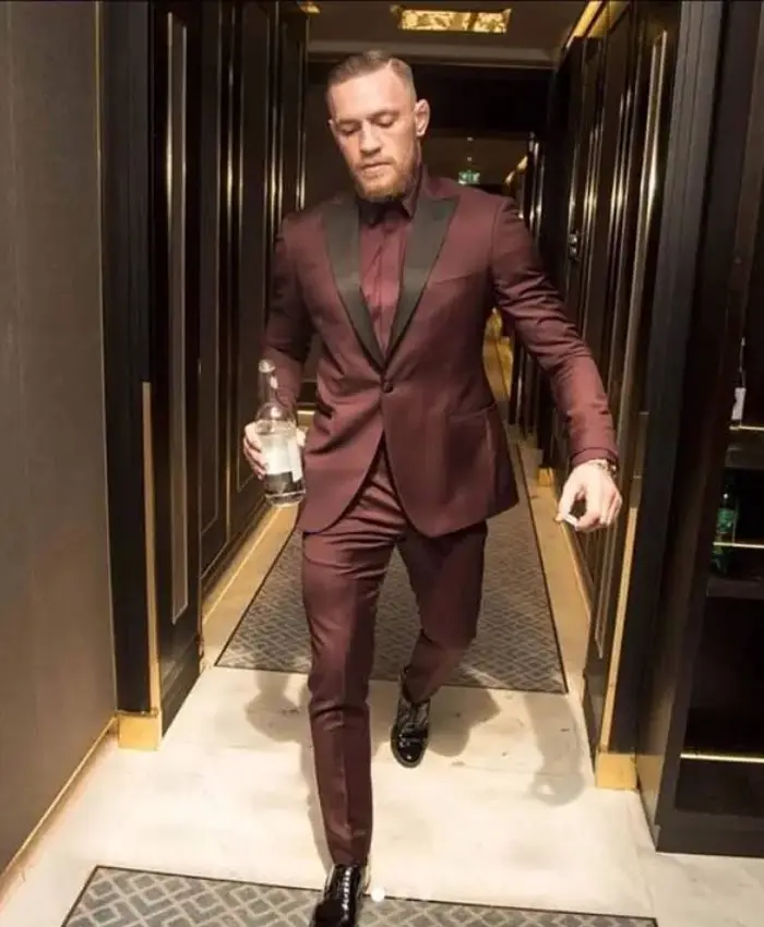 Conor McGregor Burgundy Suit - Image 2