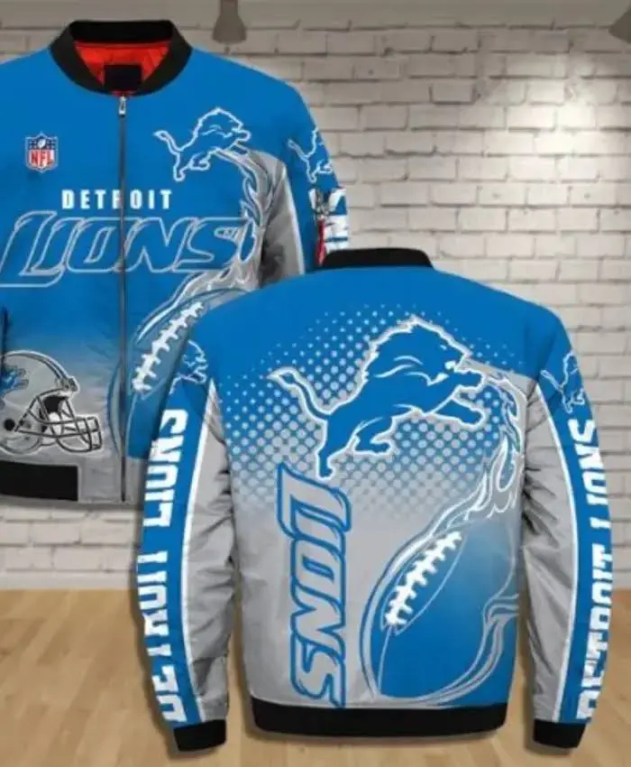 Detroit Lions Bomber Jacket - Image 2